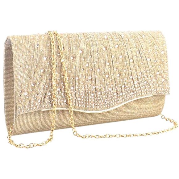 Elegant Gold Clutch Bag - Picture 2 of 4